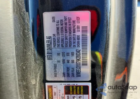 2009 Smart Cars Fortwo z USA, uszkodzony, nr VIN NULL